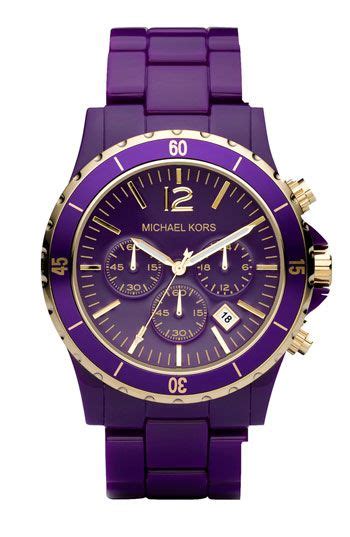 michael kors madison resin watch purple|Michael Kors women's watch.